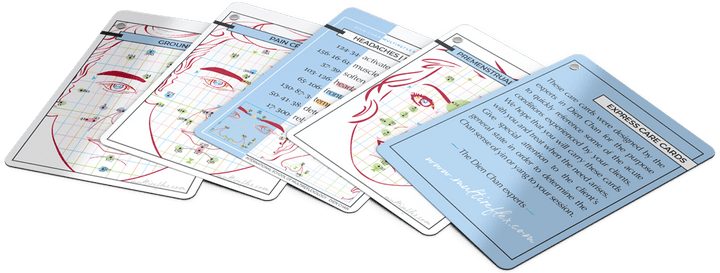 facial reflexology condition cards